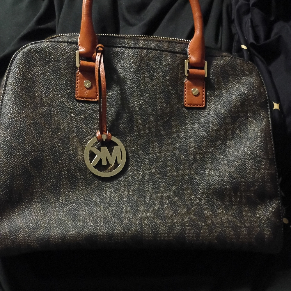 Michael Kors Black and Brown Purse